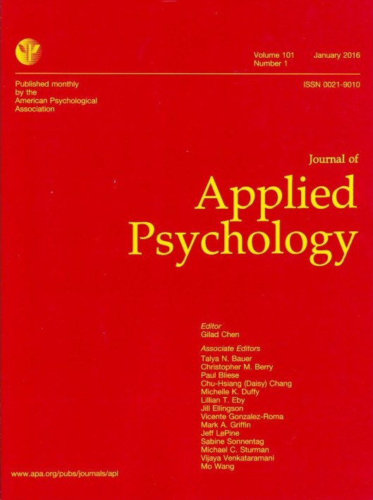Journal of Applied Psychology