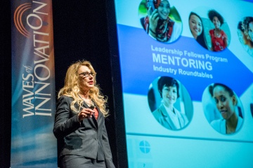 Bernice Ledbetter presenting at Pepperdine Waves of Innovation Conference